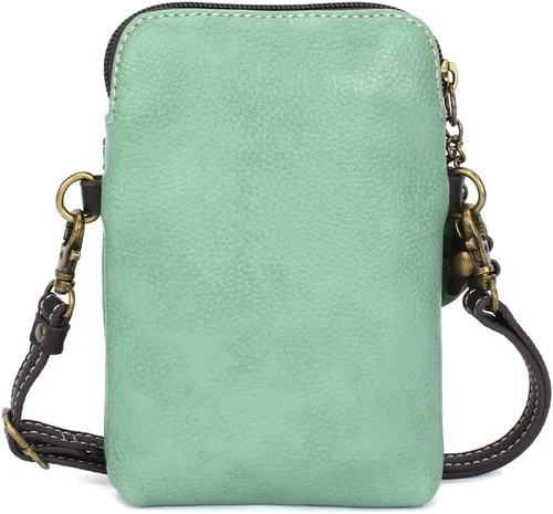 Miniatura 3 de CHALA Bolso cruzado para teléfono celular, piel sintética, lona multicolor con correa ajustable