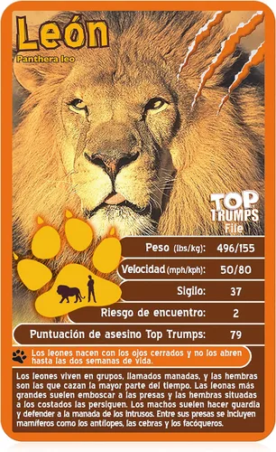 Miniatura 3 de Top Trumps Juego de cartas Deadliest Predators Edición en español, aprende sobre el gran tiburón blanco, el dragón de Komodo y la Cobra Real en este