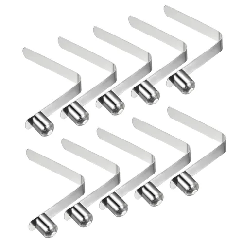 Miniatura 11 de PATIKIL Broches de paleta de kayak de 0.197 x 0.118 in, paquete de 10 clips de acero en forma de V de un solo pasador, clips de resorte, tubo