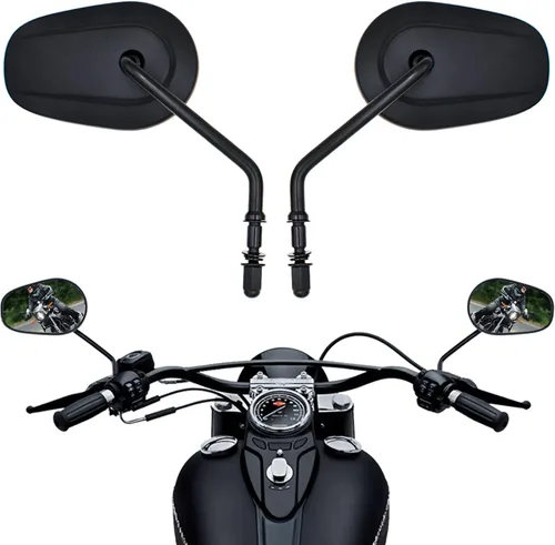 Espejos de montaje en el manillar, espejos retrovisores laterales izquierdo y derecho de vástago largo para modelos Harley 1982-2024, para CVO Dyna