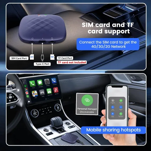Miniatura 7 de Carlinkit CarPlay Android 13.0 AI Box Adapter, 3 en 1 CarPlay AI Box Max (Plus), Plug & Play, fácil configuración, tarjeta integrada de Google