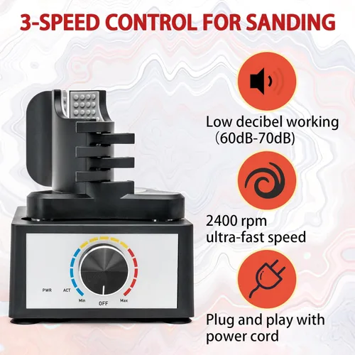 Miniatura 2 de Agitador de Pintura Modelo Manos Libres, Mini Máquina Mezcladora de Vórtice de Velocidad Ajustable para Pinturas Acrílicas, Tinta de Tatuaje