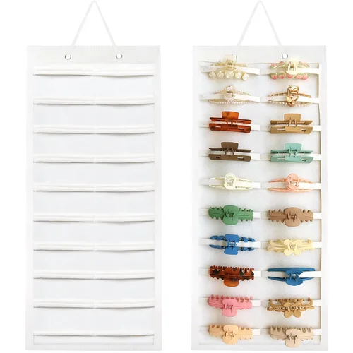 Miniatura 15 de SMUK Organizador de pinzas para mujeres, soporte colgante para pinzas de pelo para niñas, soporte de almacenamiento para horquillas de arcoíris
