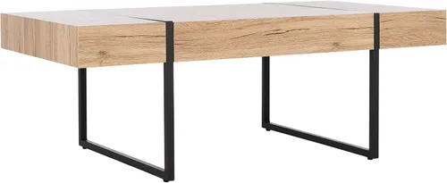 Miniatura 8 de SAFAVIEH Home Collection - Mesa de centro rectangular moderna Tristan con parte superior de madera negra y base de metal negro, mesa minimalista