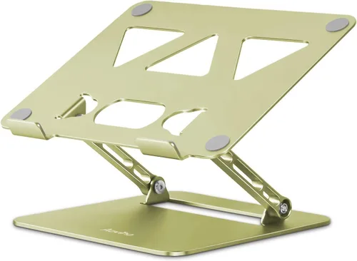Miniatura 22 de Aoviho Soporte ajustable para laptop para escritorio, soporte portátil y elevador, soporte plegable de aluminio para computadora portátil para Negro