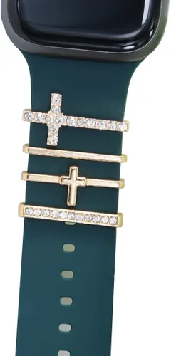 Abrazaderas de Correa de Reloj - Anillos Decorativos Compatibles con Correas de Cuero de Silicona para Apple Watch - Accesorios de Correa Deslizante