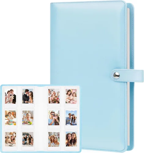 Miniatura 13 de Álbum de fotos de 180 bolsillos para cámara Fujifilm Instax Mini, álbum de fotos con espacio de escritura para Polaroid, cubierta de cuero, foto