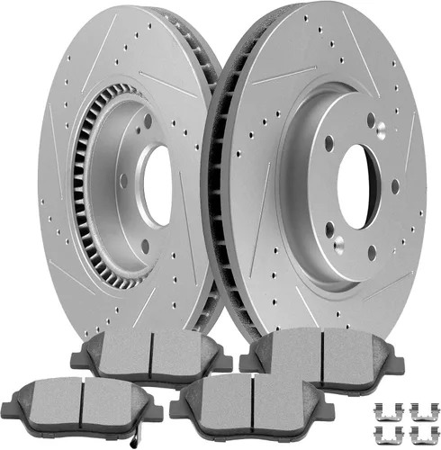 SCITOO Kit de freno delantero Rotores de freno delantero y pastillas de freno de cerámica para Hyundai Sonata 2009-2015, 2011-2016 para Kia Optima