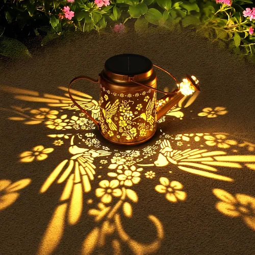 Miniatura 2 de X-PREK Luces solares impermeables para exteriores, luces solares de jardín de hadas, decoración al aire libre, regadera solar de colibrí, regalos