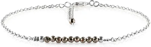 Miniatura 39 de YANARA Pulsera de tobillo para mujer, piedra de nacimiento natural, cuentas de piedras preciosas, tobillera delicada hecha a mano de 9 pulgadas +