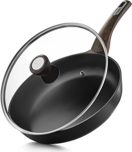 Miniatura 3 de SENSARTE Sartén antiadherente con tapa, sartén de 12 pulgadas, sartén antiadherente de 5 cuartos con tapa, sartén de inducción, sartén saludable