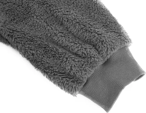 Miniatura 4 de Runcati Sudadera con Capucha de Sherpa Difusa para Hombre, Pullover, Manga Larga, Deportiva, con Bolsillo Frontal, Militar, Ropa Exterior de Otoño e