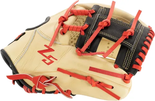Miniatura 33 de SSK Z5 Craftsman Guante de béisbol para infield – 11.25” - 11.5” - 11.75” - 12” – Lanzamiento con mano derecha y izquierda Rojo/Verde Kelly/Blanco