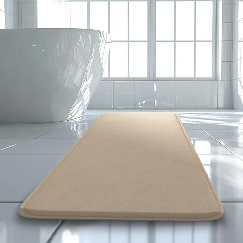 Miniatura 12 de Alfombra de baño de lujo – 1 pieza de alfombrilla de baño de espuma viscoelástica, antideslizante y ultrasuave, altamente absorbente, fácil