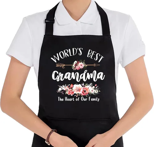 Miniatura 7 de Grandma Aprons for Women with Pockets, Mother's Day Gifts for Grandma from Grandkids Waterproof Adjustable