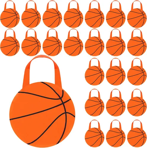 Shihanee 50 piezas de bolsas de baloncesto para fiesta, bolsas de regalo temáticas de pelota, bolsas de golosinas y dulces, bolsos de mano para