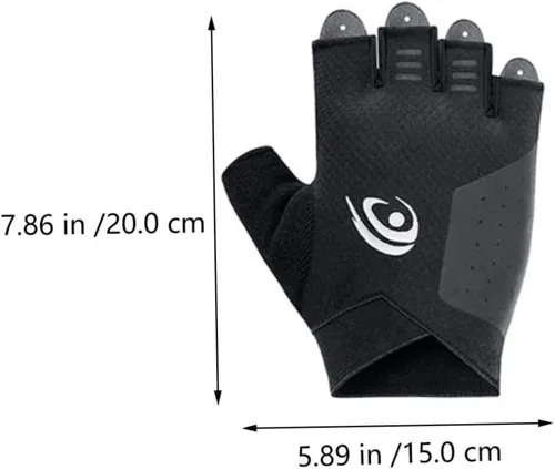 Miniatura 5 de GLEAVI Par de guantes de equitación para gimnasio, guantes de bicicleta para hombre, guantes de ciclismo de levantamiento de pesas, guantes de medio