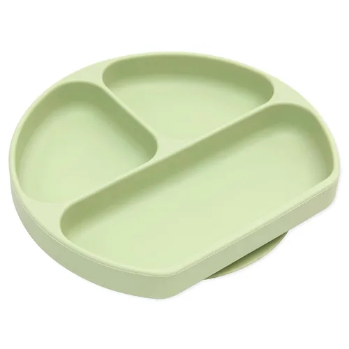 Miniatura 12 de Bumkins Plato de silicona con agarre, plato de succión dividido, plato para bebé o niño pequeño, sin BPA, apto para microondas y lavavajillas
