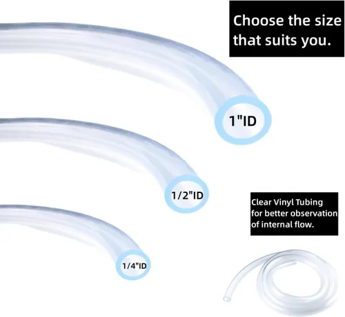 Miniatura 5 de Tubo de PVC de 1 pulgada de diámetro interior x 1-1/4 pulgadas de diámetro exterior - Tubo de vinilo transparente de 10 pies con 4 abrazaderas