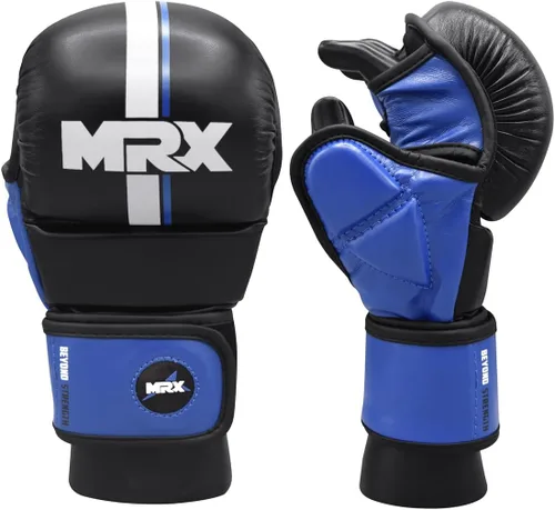 Miniatura 6 de MMA Sparring Pro - Guantes con palma ventilada abierta, guantes de artes marciales adecuados para hombres y mujeres, lucha contra jaula de kara