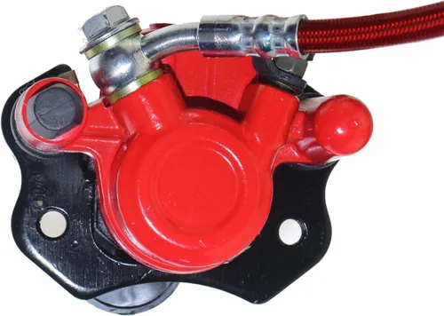 Miniatura 7 de PRO BAT Kit de freno hidráulico trasero para Go Kart con cilindro maestro, pinza, pastilla de freno + rotor de disco para carritos de golf ATV Rojo
