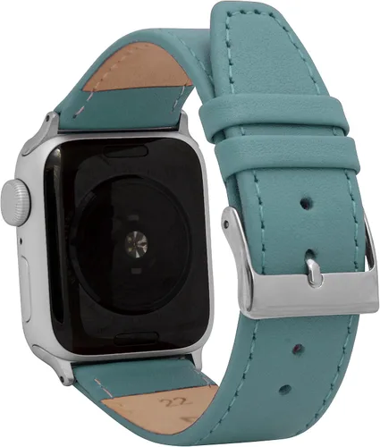 Bandini Correas de cuero para mujer para Apple Watch de 1.496 pulgadas, 1.575 pulgadas, 1.614 pulgadas para mujer, correa delgada de cuero iWatch