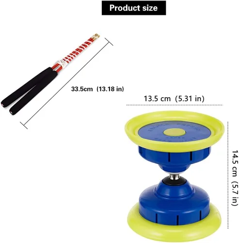 Miniatura 7 de Diábolo de yoyo chino con sonido de silbato, rodamientos triples Diábolo, juguetes de malabarismo de yoyos chinos, diábolo colorido con palos