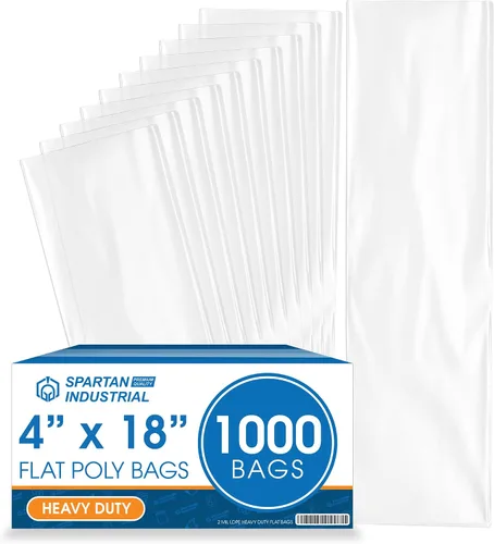 Miniatura 9 de Bolsas de polietileno planas de extremo abierto de 3 x 12 pulgadas (1000 unidades) – Bolsas de plástico transparentes termosellables de 2 mil