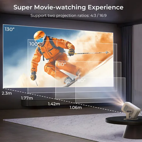 Miniatura 6 de Proyector inteligente compatible con Netflix/Soporte 4K/Calibración visual AI] Proyector con Dolby Atmos, 1080P 800 ANSI, aplicaciones