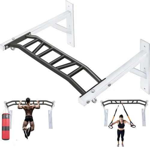 Miniatura 10 de Upgrade Pull Up Bar Wall Mounted,Heavy Duty Multi Grip Chin Up Bar for Strength Training, 600 lbs Capacity, Durable Steel Construction, Perfect for