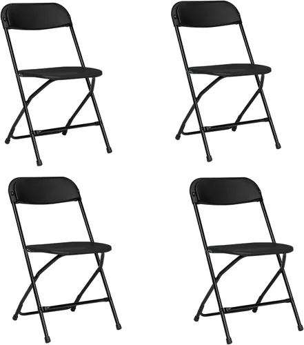 Miniatura 11 de HomVent Juego de 4 sillas plegables de madera con rejillas, totalmente montadas, sillas plegables para eventos, silla de boda, asiento de listones