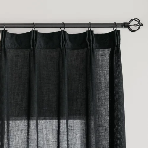 Miniatura 8 de Cortinas semitraslúcidas de lino neutro de 84 pulgadas de largo, cortinas y cortinas de lino beige crema que filtran la luz, tratamientos modernos