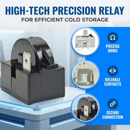 Miniatura 4 de 1 paquete QP2-4.7 QP2-4R7 Relé de arranque PTC de 4.7 Ohm, 1 pin, para refrigerador, protector contra sobrecargas, compatible con Whirlpool