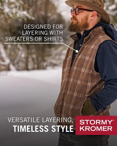 Miniatura 39 de Stormy Kromer The Ironwood Vest - Chaleco de invierno con cremallera para hombre, ropa de abrigo para clima frío