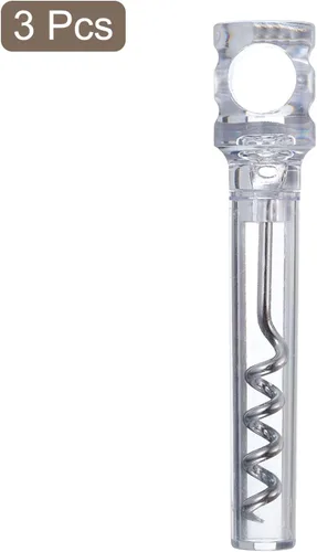 Miniatura 3 de uxcell Sacacorchos de viaje de 4.2 pulgadas, sacacorchos de bolsillo, abridor de vino portátil de plástico, mini abridor de corcho para vino