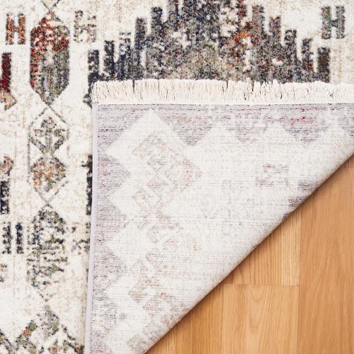 Miniatura 8 de SAFAVIEH Persian Collection - Alfombra de área de 5.3 x 7.7 pies, color crema y gris, diseño bohemio rústico envejecido, no desprende pelusa