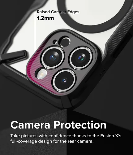 Miniatura 5 de Ringke Fusion-X - Funda para iPhone 15 Pro [compatible con MagSafe] Funda protectora resistente a prueba de golpes, color negro mate magnético