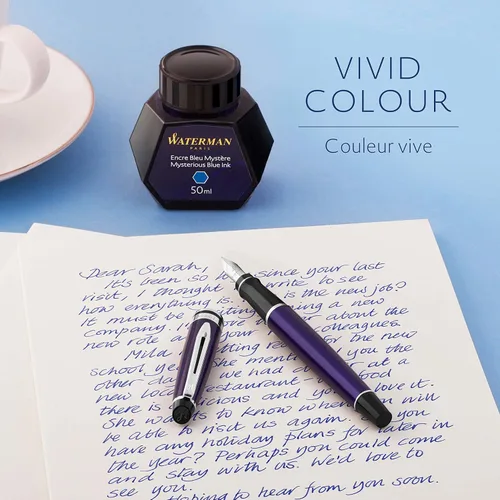 Miniatura 3 de Waterman Tinta Misteriosa Azul para Pluma Estilográfica Botella de 50ml Experiencia de Escritura Premium para Todas las Plumas Estilográficas azul