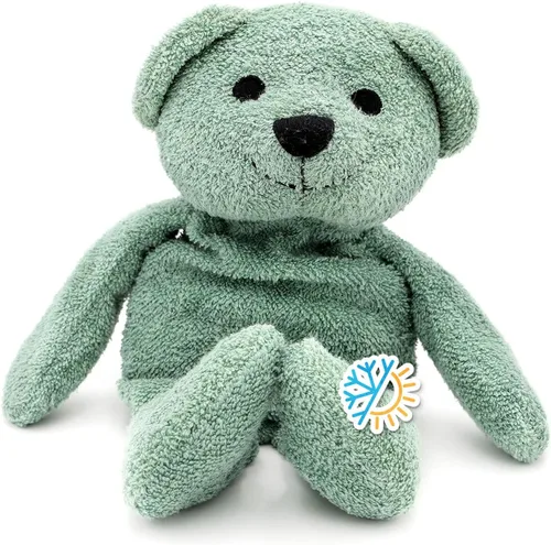 Miniatura 13 de Thermal-Aid (Buckley The Blue Bear) - Almohadilla térmica lavable y bolsa de hielo - Paquete de felpa caliente/frío con relleno de maíz natural