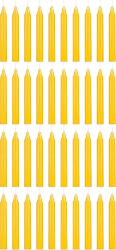 Miniatura 12 de MEGA CANDLES 20 piezas de velas cónicas mini sin perfume amarillas exquisitas, 10 cm de alto x 1 cm de diámetro, Campanas Mágicas, Encantamiento