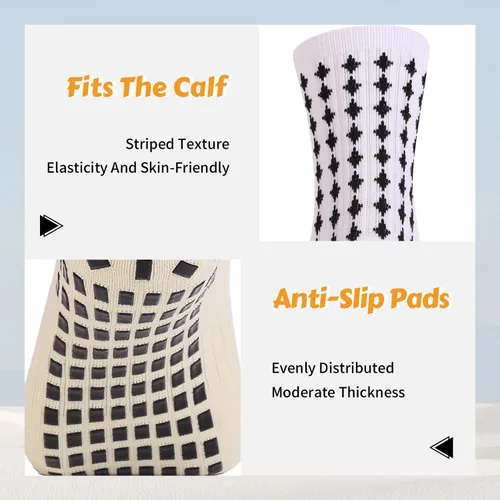 Miniatura 2 de wonhag Calcetines de fútbol para hombre antideslizantes 134 pares de almohadillas antideslizantes para fútbol, baloncesto, deportes con pinzas