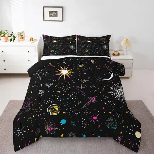 Miniatura 24 de Erosebridal Edredón de árbol de la vida, ropa de cama bohemia con diseño de mariposa y mariposa, edredón de fase lunar hippie, edredón acolchado