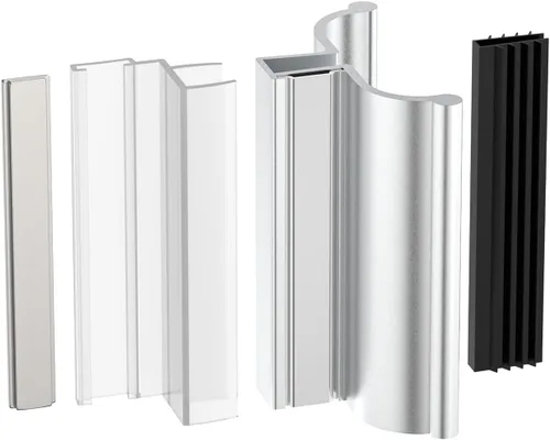 Miniatura 8 de Manija de puerta de ducha sin marco cromada brillante de 3-3/4", con tope metálico e imán de 3", kit de pestillo magnético para puertas de ducha que