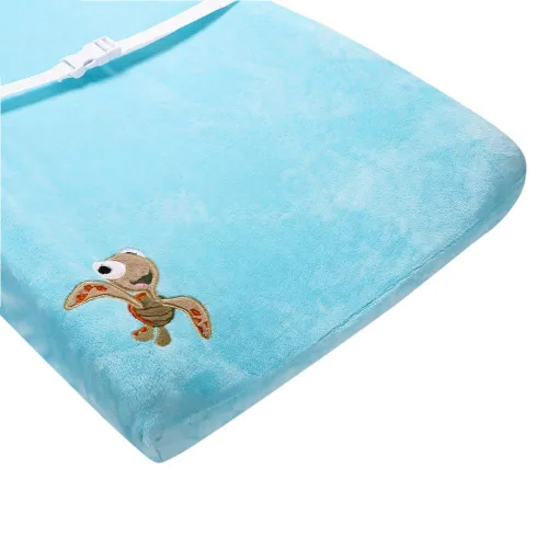 Miniatura 7 de Funda de terciopelo coral para cambiador de pañales para bebé, niña, bebé, niño, 1 unidad (tortuga azul)