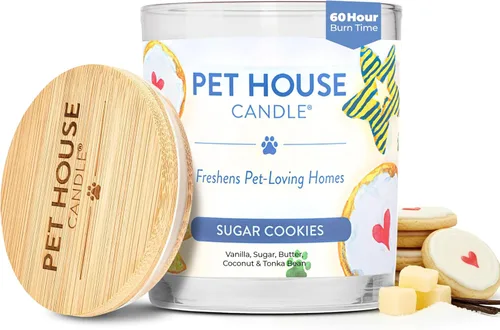 One Fur All, Pet House - Vela 100 % cera de soja, eliminador de olores de mascotas para el hogar, velas aromáticas, no tóxicas y ecológicas (paquete