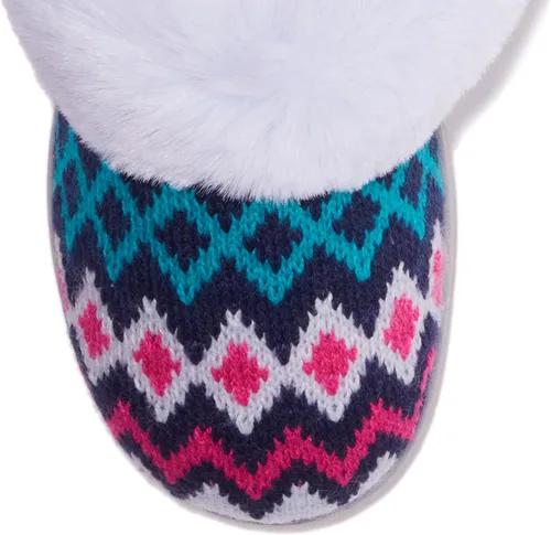 Miniatura 6 de Dearfoams Pantuflas de punto de chenilla Hannah para mujer