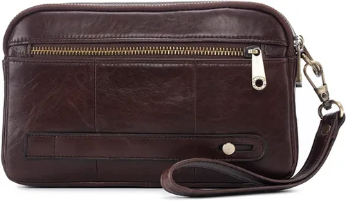 Miniatura 8 de KPYWZER Bolso de mano de cuero para hombre
