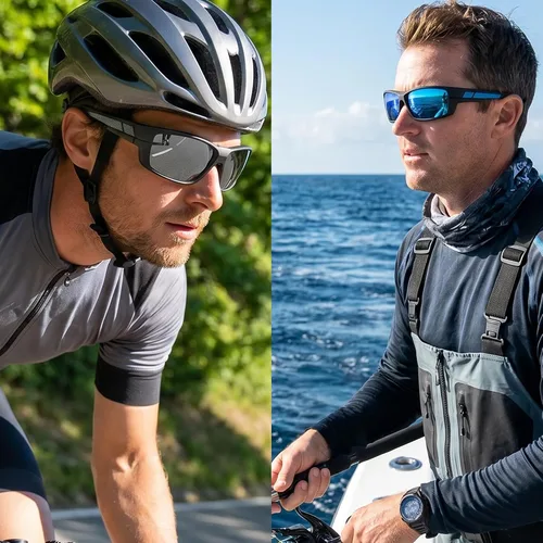 Miniatura 2 de Lentes de sol deportivos polarizados para hombre, envolventes UV400, para correr, pescar, ciclismo y conducir, TR90