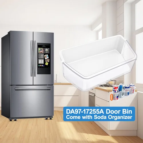 Miniatura 7 de Estante para puerta de refrigerador DA97-17255A actualizado compatible con refrigerador Samsung, reemplazo de estante para puerta de refrigerador