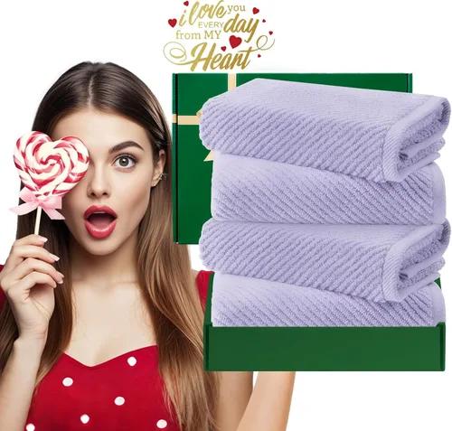 Miniatura 26 de VOOVA & MOVAS Toallas de mano blancas - 100% algodón Ligeras Gruesas Secado rápido Suaves Absorbentes, paquete de 4 piezas grandes de 18